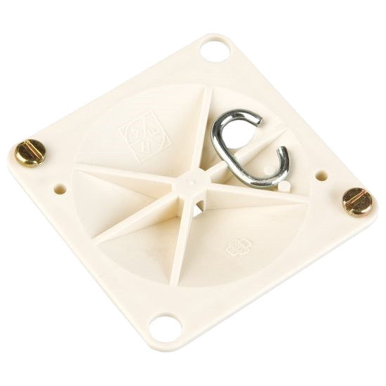 Centraaldoosdeksel vierkant+haak 3506