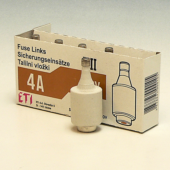 ETI Zekering 500V~ 4A snel DII bruin afbeelding 2