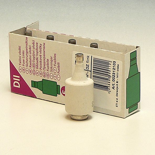 ETI Zekering 500V~ 6A snel DII groen afbeelding 2
