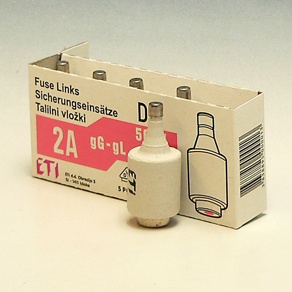 ETI Zekering 500V~ 2A traag DII roze afbeelding 2