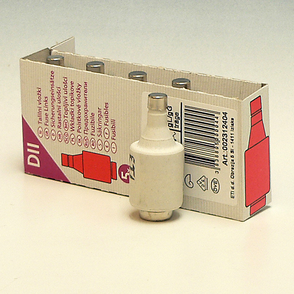 ETI Zekering 500V~ 10A traag DII rood afbeelding 2