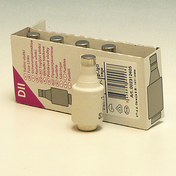 ETI Zekering 500V~ 16A traag DII grijs