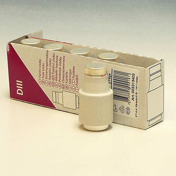ETI Zekering 500V~ 50A traag DIII wit afbeelding 2