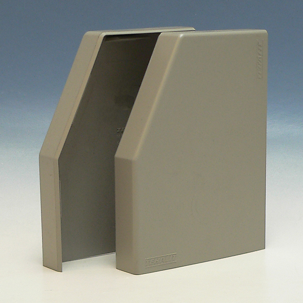Eindkap RK L/R verdeelkap 150mm RAL7030 grijs afbeelding 2
