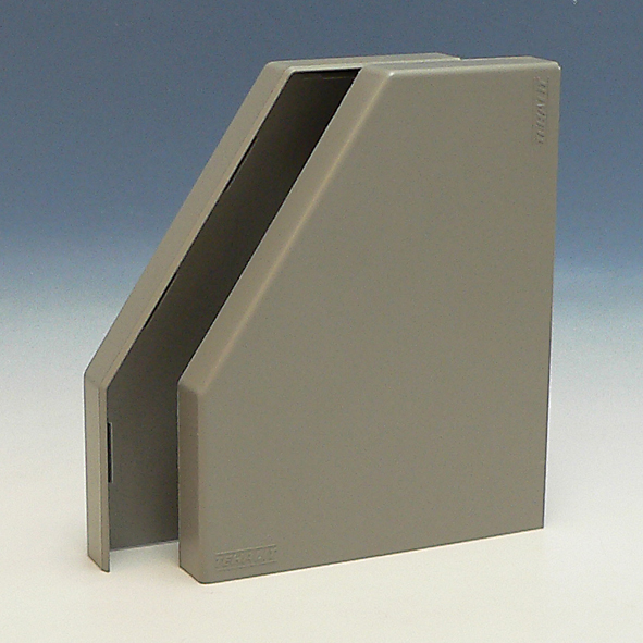 Eindkap RK L/R verdeelkap 190mm RAL7030 grijs afbeelding 2