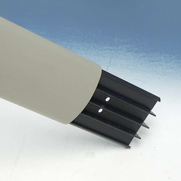Vloergoot+deksel SL 18x75mm 4-kanaal RAL7030 grijs afbeelding 2