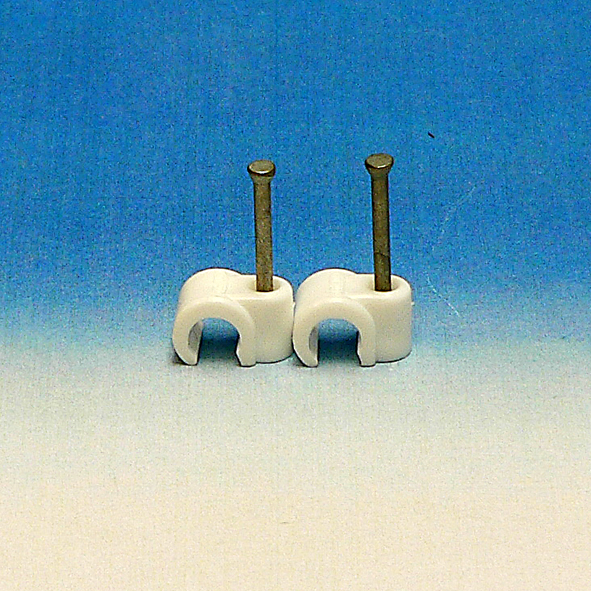 Spijkerclip 5-7mm staal 20mm wit afbeelding 2