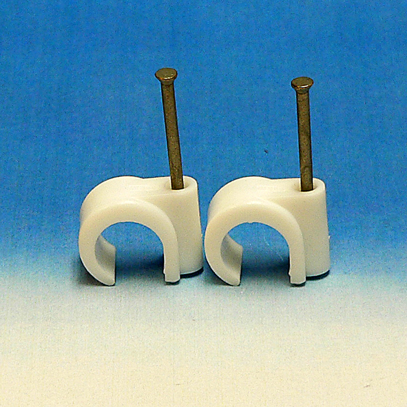 Spijkerclip 11-15mm staal 35mm wit afbeelding 2