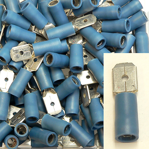 KLAUKE 830 KABELSCH VLAKSTEK 6.3 BL 2.5MM afbeelding 2