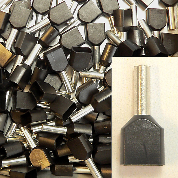 KLAUKE 872/8 ADEREINDH 1.5MM2 ZW TWIN L=8 afbeelding 2