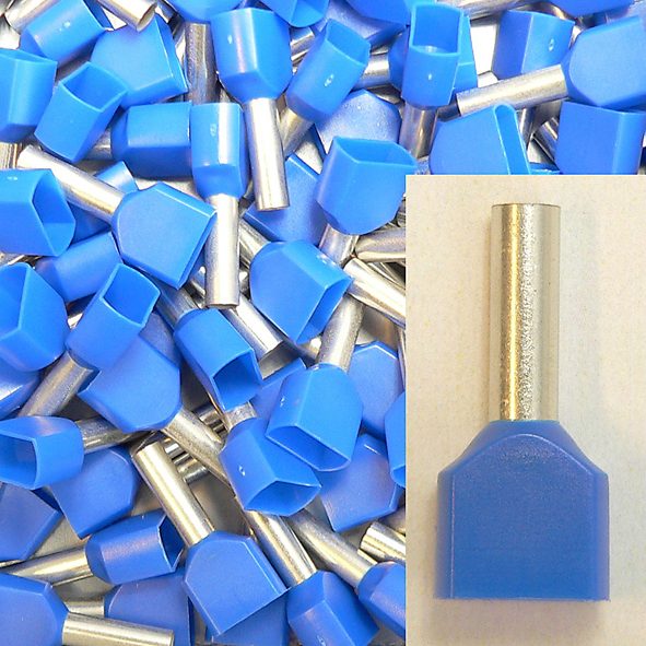 KLAUKE 873/10 ADEREINDH 2.5MM2 BL TWIN L=10 afbeelding 2