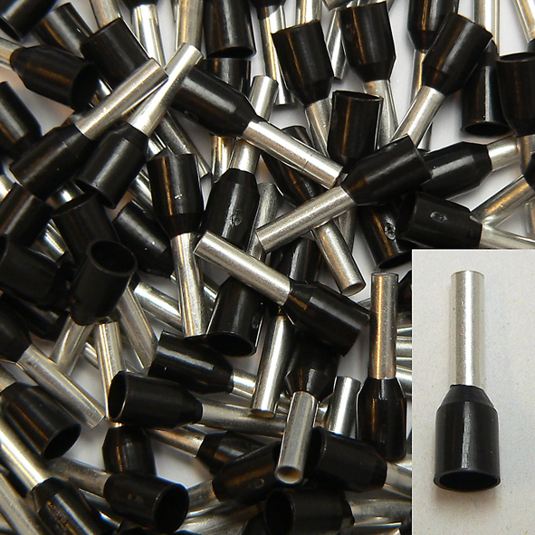 KLAUKE 172/8 ADEREINDHULS 1.5MM2 ZW L=8 afbeelding 2