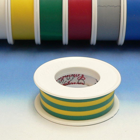 PVC-Isolatieband groen/geel 15mm, 10 meter Coroplast afbeelding 2