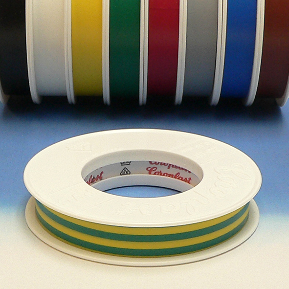 PVC-Isolatieband geel/groen 15 mm, 25 meter Coroplast afbeelding 2