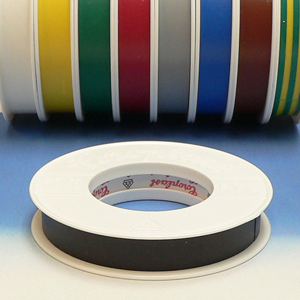 PVC-Isolatieband zwart 15mm, 25 meter Coroplast 102327 afbeelding 2