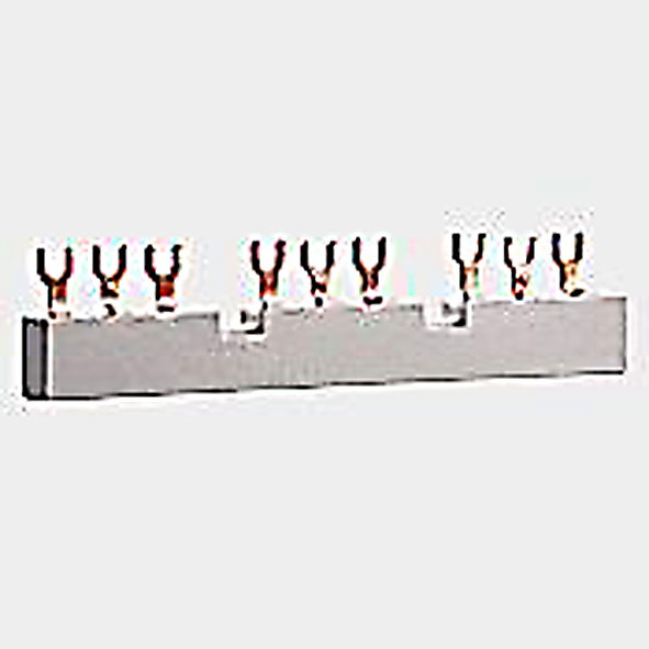 Hager Kamrail vork 3x3-polig 63A 10mm² voor motorbev.sch KD303M afbeelding 2
