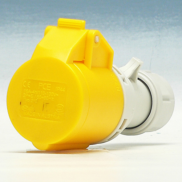 CEE-contrastekker Shark 16A 3p 110V 4h IP44 geel afbeelding 2