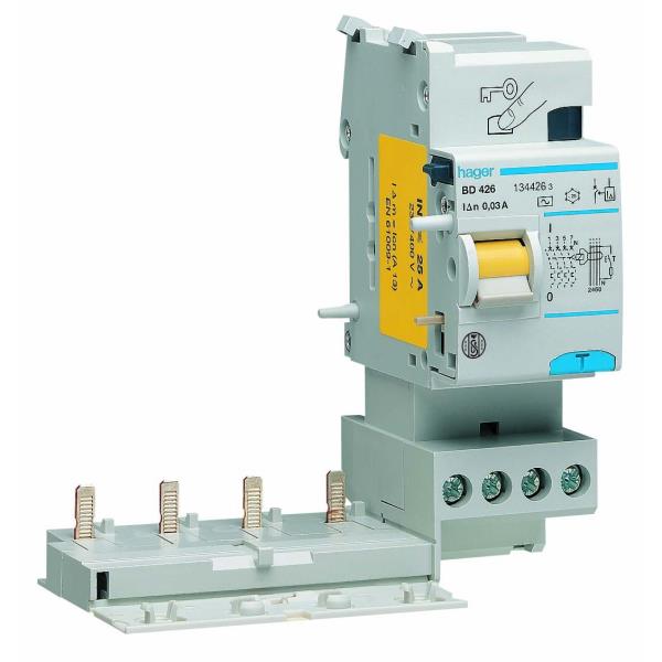 Hager Aardlekelement 4-P 25A 300mA klasse A BF425N afbeelding 2