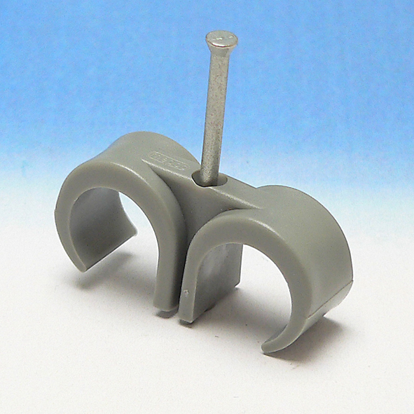 Spijkerclip duo 16-19mm staal 40mm grijs afbeelding 2