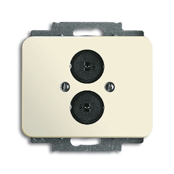 Busch-Jaeger luidsprekercontactdoos met inzetplaat wit (ivoor) (2CKA001723A0238) afbeelding 2