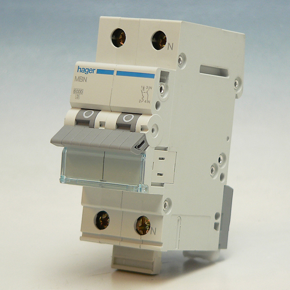 Hager Installatieautomaat 1-P+N B50A 6kA MBN550E afbeelding 2