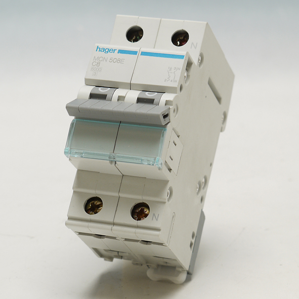 Hager Installatieautomaat 1-P+N C8A 6kA MCN508E afbeelding 2