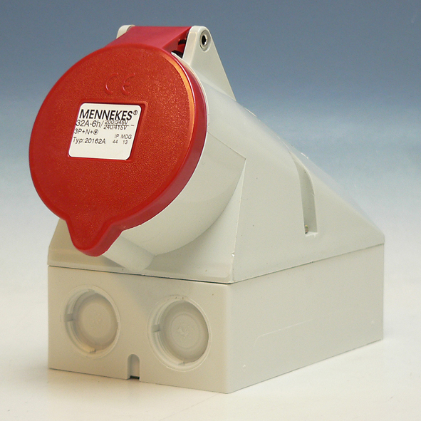 MENNEKES CEE 20162 WCD 32A 5P OPB 400V G4 IP44 VN afbeelding 2