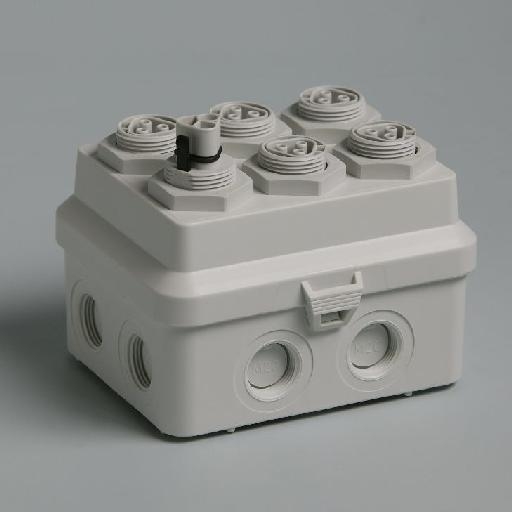 ATTEMA 5490 KABELDOOS AK2B 1X3PM+5X3P IP65 afbeelding 2