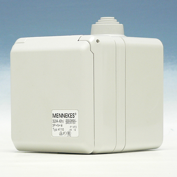 MENNEKES CEE 4110 WCD 32A 5P OPB 400V G4 CEPEX W afbeelding 2