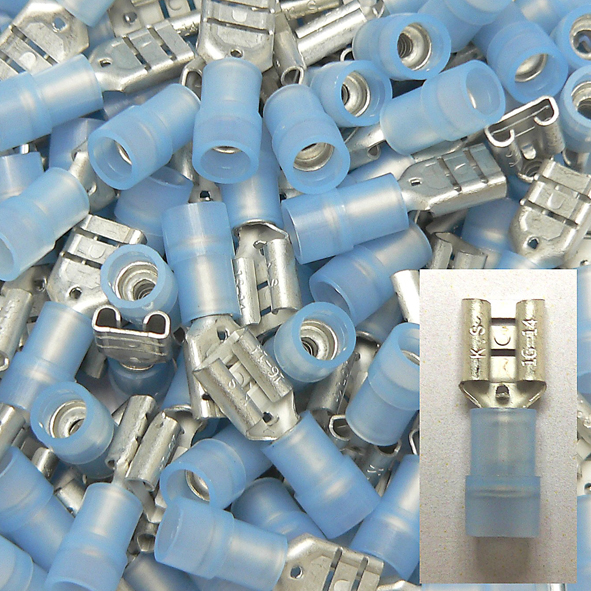 KLEMKO SP 2507 FL KABELSCH VLAKST 6.3 BL 2.5MM afbeelding 2