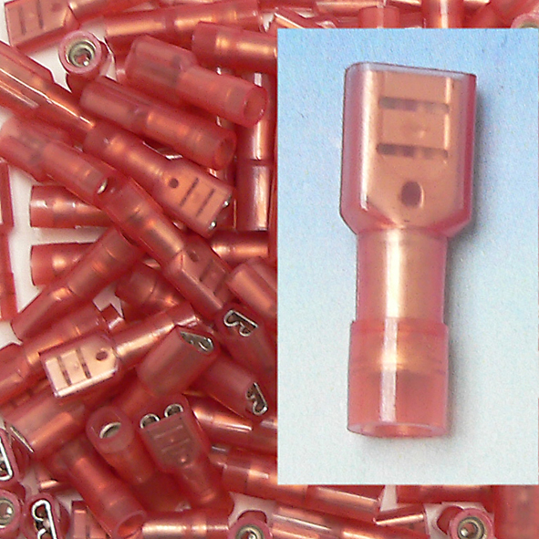 Vol. Nylon Geïsol. Vlakstekerhuls 4,8x0,5mm voor 0,5-1,5 mm2 afbeelding 2