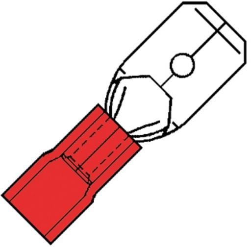 Nylon Geïsoleerde Vlaksteker 4,8x0,5mm voor 0,5-1,5 mm2 afbeelding 2
