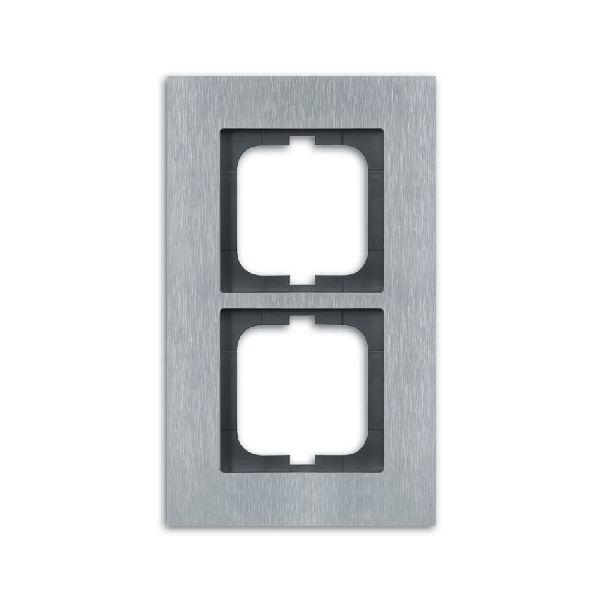 Busch-Jaeger afdekraam 2 voudig carat edelstaal (2CKA001754A4255) afbeelding 2