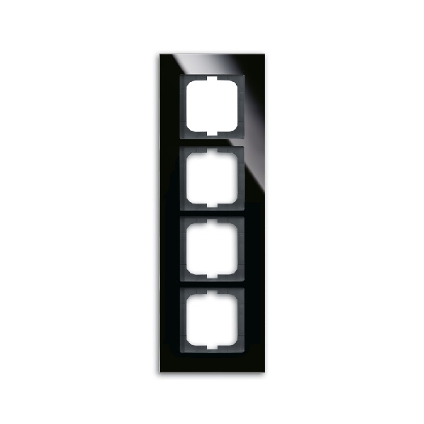Busch-Jaeger afdekraam 4 voudig carat zwartglas (2CKA001754A4325) afbeelding 2