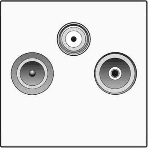COAX 3v TV/FM/SAT eind 45x45mm 101-69552 afbeelding 2