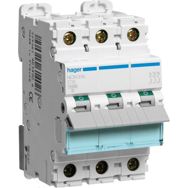 Hager Installatieautomaat 3-P C40A 10kA NCN340 afbeelding 2