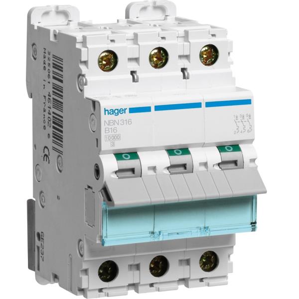 Hager Installatieautomaat 3-P B20A 10kA NBN320 afbeelding 2