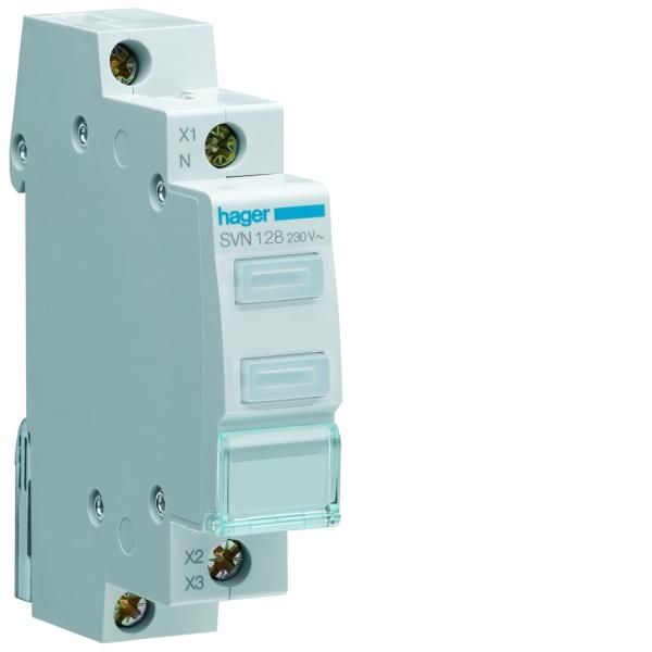 Hager Signaallamp LED 3 x wit 230VAC SVN128 afbeelding 2