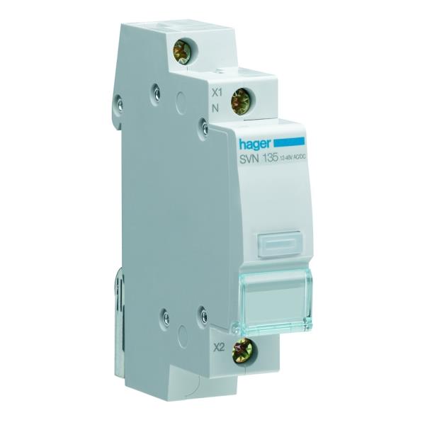 Hager Signaallamp LED 1 x wit 12/48VACDC SVN135 afbeelding 2