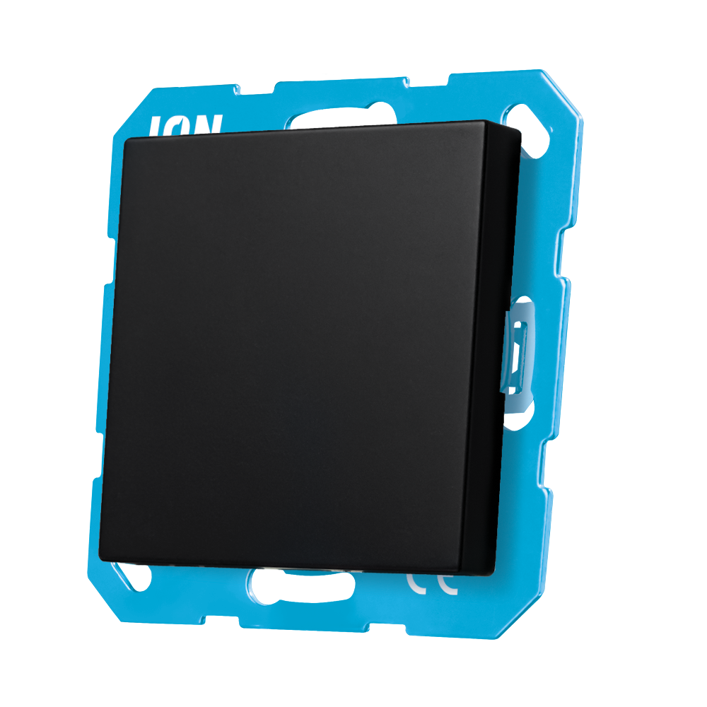 ION Blindplaat V1/J1 Mat Zwart afbeelding 3