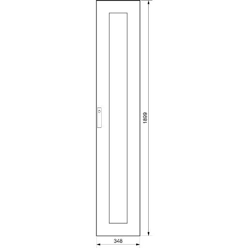 Hager Deur rechts verdeler B350xH1900mm RAL7035 grijs FZ216D afbeelding 2