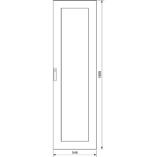 Hager Deur rechts verdeler B550xH1900mm RAL7035 grijs FZ219D afbeelding 2