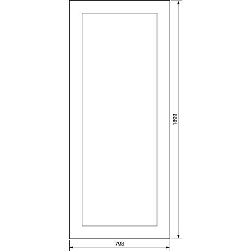 Hager Deur links verdeler transp. B800xH1900mm grijs FZ224D afbeelding 2