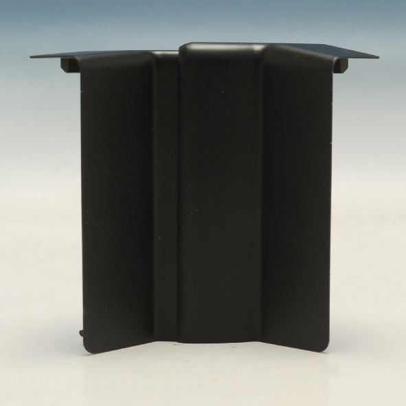 Electro Plint binnenhoek verstelbaar Zwart 80mm