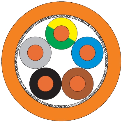 DYNAMIC NHXH 5X2.5 E30 KNIP INST KABEL FB HV 5X2.5 afbeelding 1