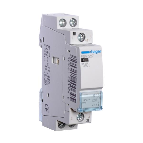 Hager Magneetschakelaar 25A 1M/1V 110VAC ESM227 afbeelding 2