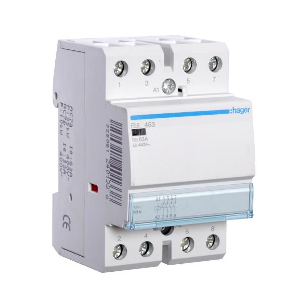 Hager Magneetschakelaar 63A 4M 12VAC ESL463 afbeelding 2