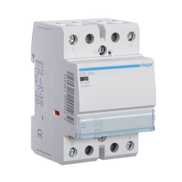 Hager Magneetschakelaar 63A 2V 24VAC ESD264 afbeelding 2