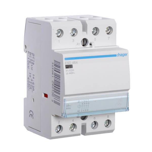 Hager Magneetschakelaar 63A 4V 24VAC ESD464 afbeelding 2