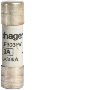 Hager Buiszekering PV Ø10x38mm 3A 1000VDC LF303PV afbeelding 2